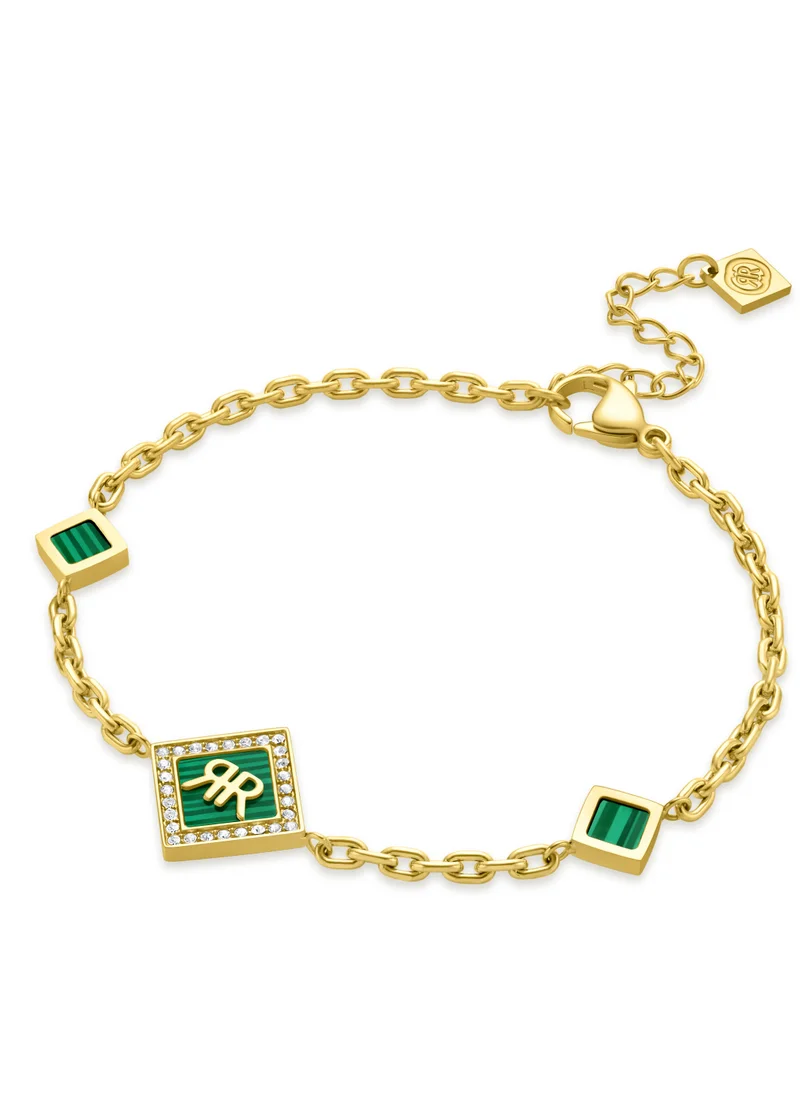 شيروتي 1881 Cerruti 1881 Diamante Green and Gold Plated Bracelet for Women