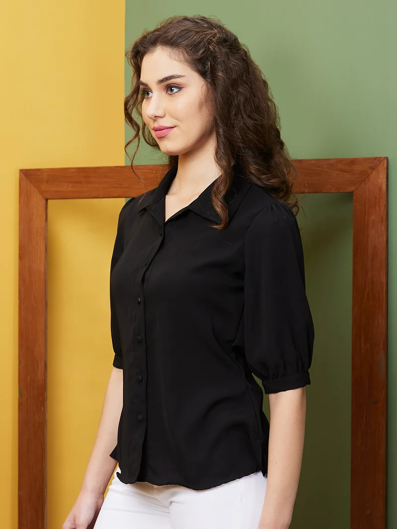 globus Women Opaque Shirt Style Top