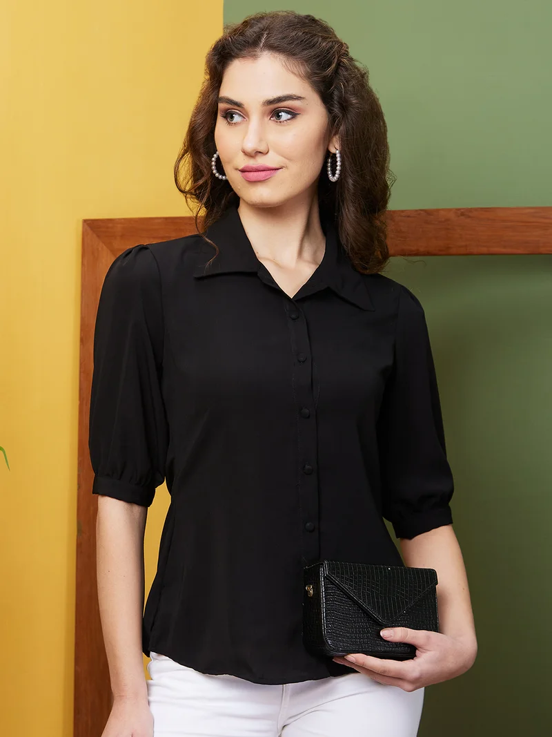 globus Women Opaque Shirt Style Top