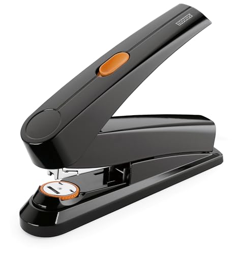 Novus B8fc Flat Clinch Stapler, 70% Less Effort, 50 Sheet Capacity, Dual Staple Guide, German Engineered, Staple|Pin|Tack, Black (020-1673) - Image 1