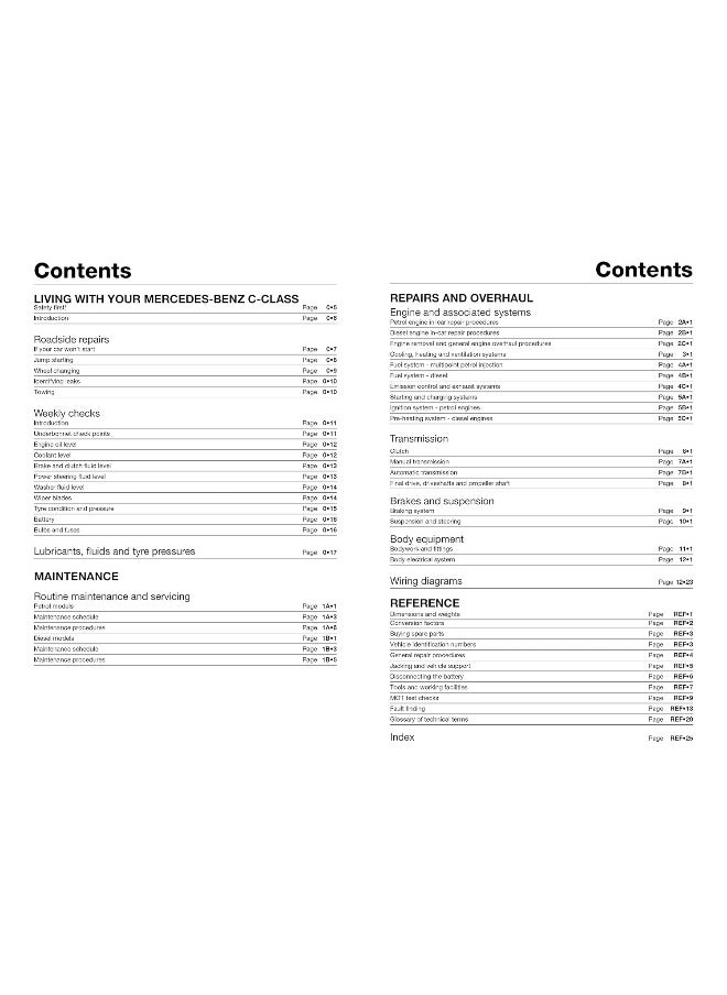 Mercedes-Benz C-Class Petrol & Diesel (93 - Aug 00) Haynes Repair Manual  - Image 4