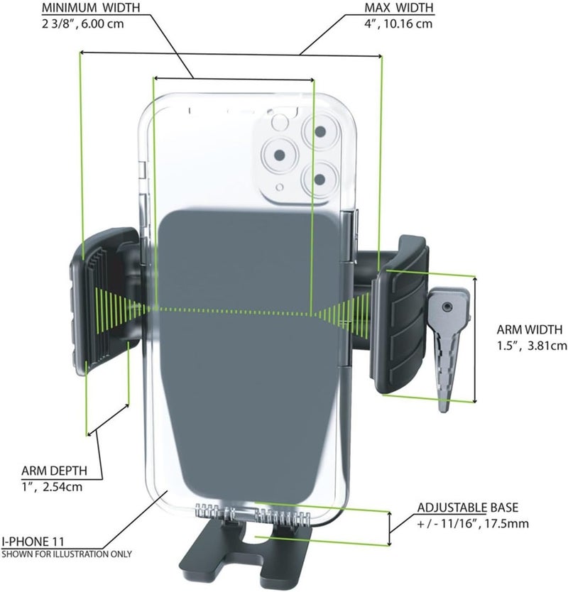 QASULER Motorcycle Phone Holder with Wireless Charging - Image 5