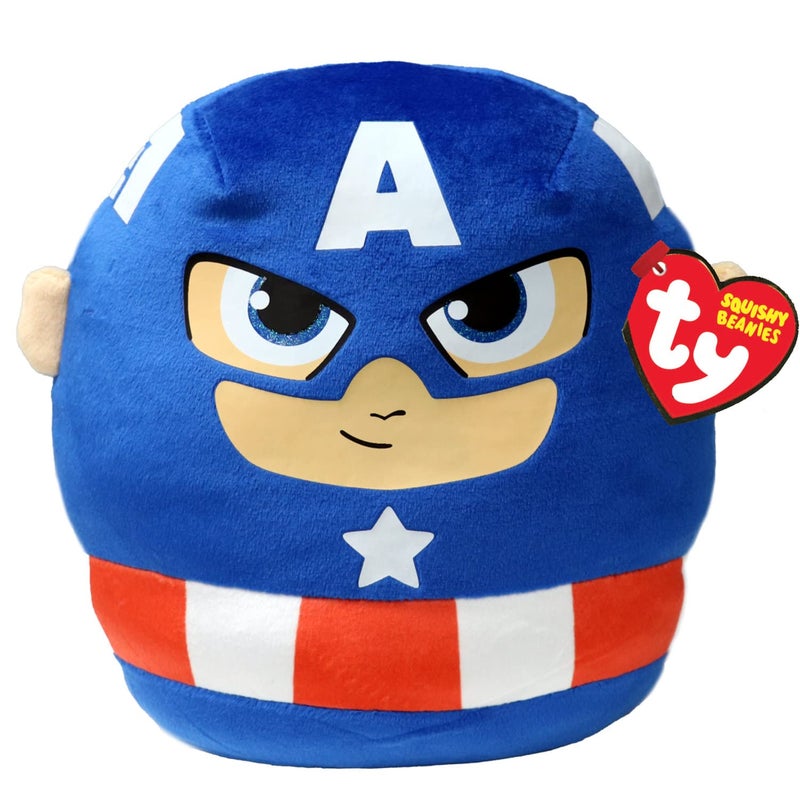 TY Marvel Avengers Captain America Squish-A-Boo 14 Inch Licensed Squishy Beanie Baby Soft Plush Toys Cuddly Teddy Collectable