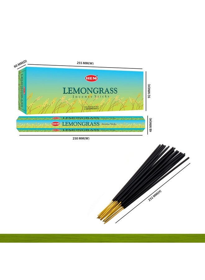 HEM Lemongrass Incense Sticks | Agarbatti For Home Freshness, Prayer, Positive Energy & Yoga Meditation | Pooja Item For Home | Burning Time - 35-40 Minutes |120 Sticks (Handcrafted & Low Smoke) - Image 2