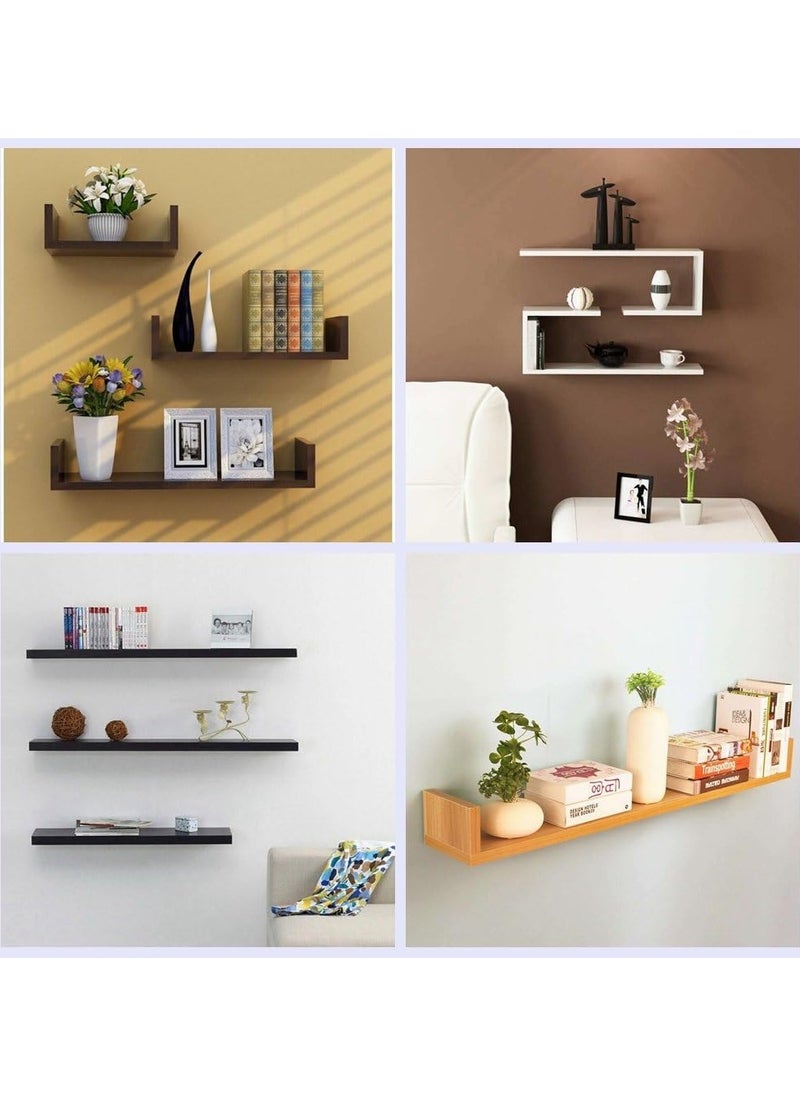 Generic Floating Shelf Brackets -8 Pack Heavy Duty Wood Invisible Shelf Brackets With Screws,DIY Adjustable Hardware Blind Supports Shelves 120LBS (Ø10 X 100mm)  - Image 4