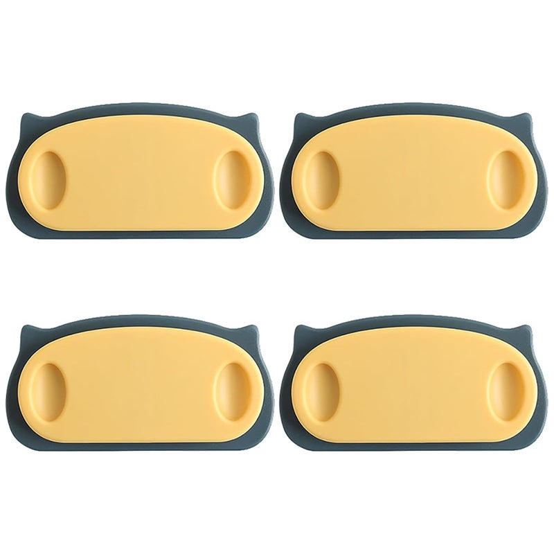SIYANSHU 4 Pack Plug Wire Organizer Cable Holder Clips Cord Manager Clips with Self Adhesive Pad Cable Management for Home and Office Cable Wire Yellow - Image 1