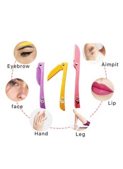 Feather-Flamingo Pack Of 10 Flamingos Ladies Razor For Facial And Body Hair Yellow/Pink/Purple  - Image 2