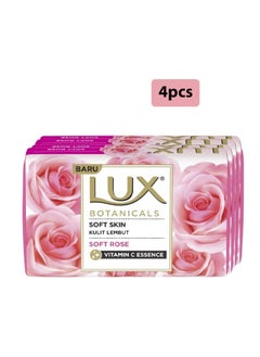 Lux Botanicals Soft Skin Soft Rose Vitamin C Essence Bar Soap 4x75g  - Image 1
