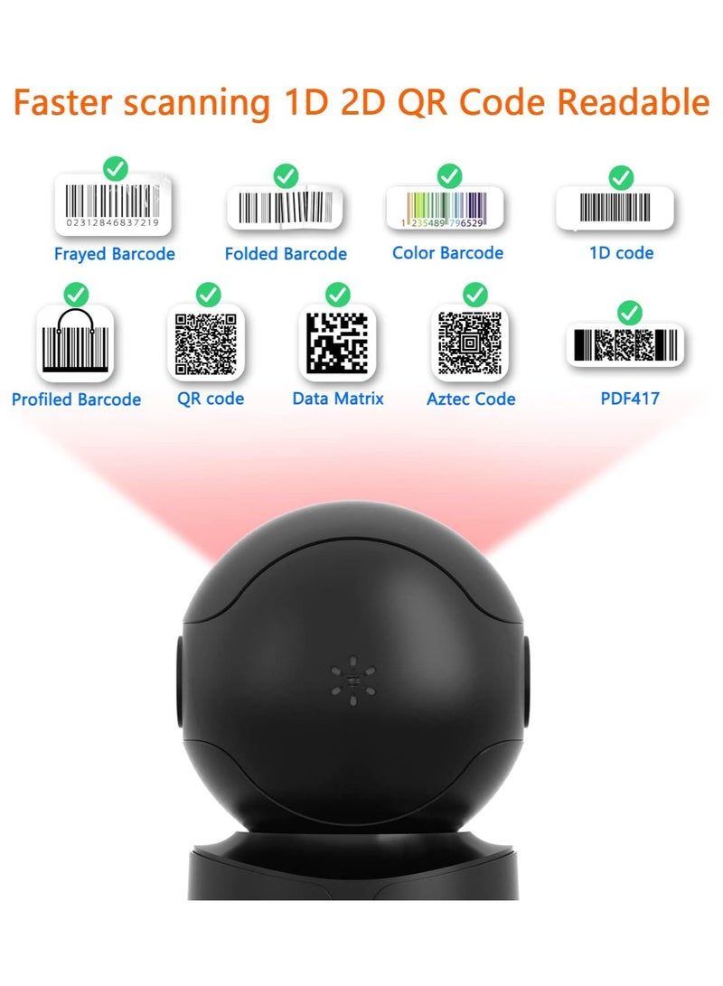 NETUM Automatic Omnidirectional Desktop 1D 2D Bar Code Barcode Scanner, Hands-Free USB Wireless QR Barcode Reader, Image Sensing for Warehouse, Supermarket, Retail Store, Bookstore Pos System - Image 4