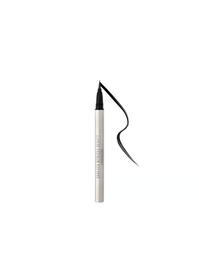 Danessa Myricks Beauty Linework Paintbrush Fluid Eyeliner Onyx 1ml - Image 1