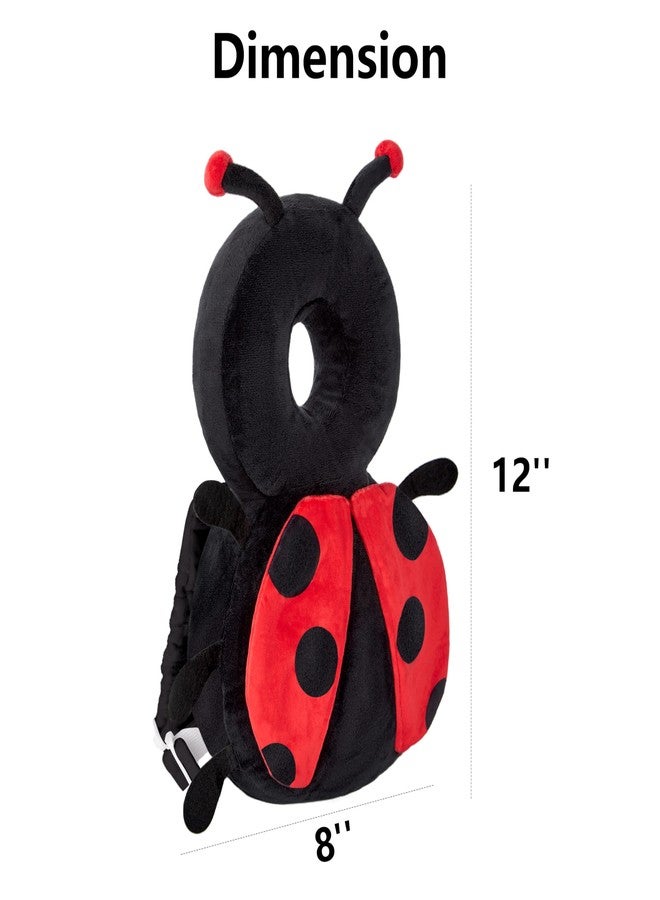 NICE CHOICE Baby Head Back Protector Backpack Toddler Safety Protector Cushion Pad Soft, Adjustable and Lightweight Design for Safe Walking and Crawling Toddlers Girls and Boys(Ladybug) - Image 3