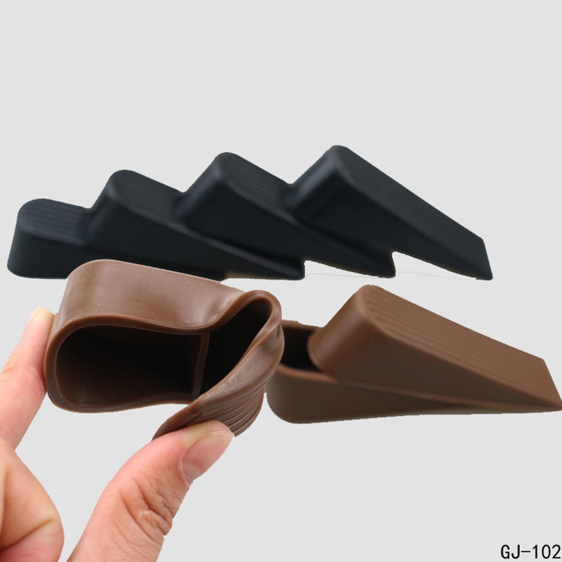6 PCS No Punching Door Stops Home Anti-collision Mute Door Stoppers (Black) - Image 5