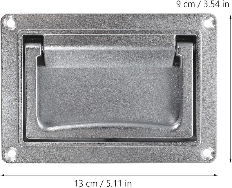 Low Profile Recessed Flush Mounted Door Pull Handle Zinc Alloy Silver for Cabinet Furniture Toolbox - Image 2