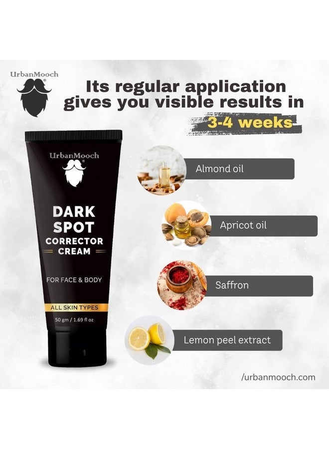 UrbanMooch Dark Spot Corrector Cream Brightening & Lightening Pimple Marks Acne Scars Uneven Skin Tone Pigmentation & Blemish 50Gm - Image 2