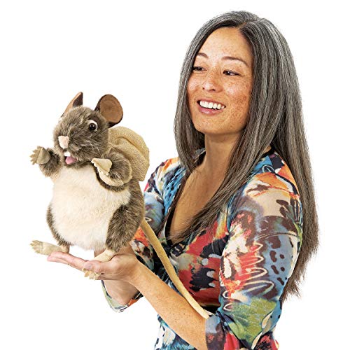Folkmanis Pack Rat Hand Puppet, Brown, Beige, 1 EA - Image 4