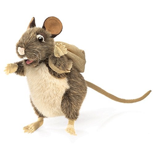 Folkmanis Pack Rat Hand Puppet, Brown, Beige, 1 EA - Image 1