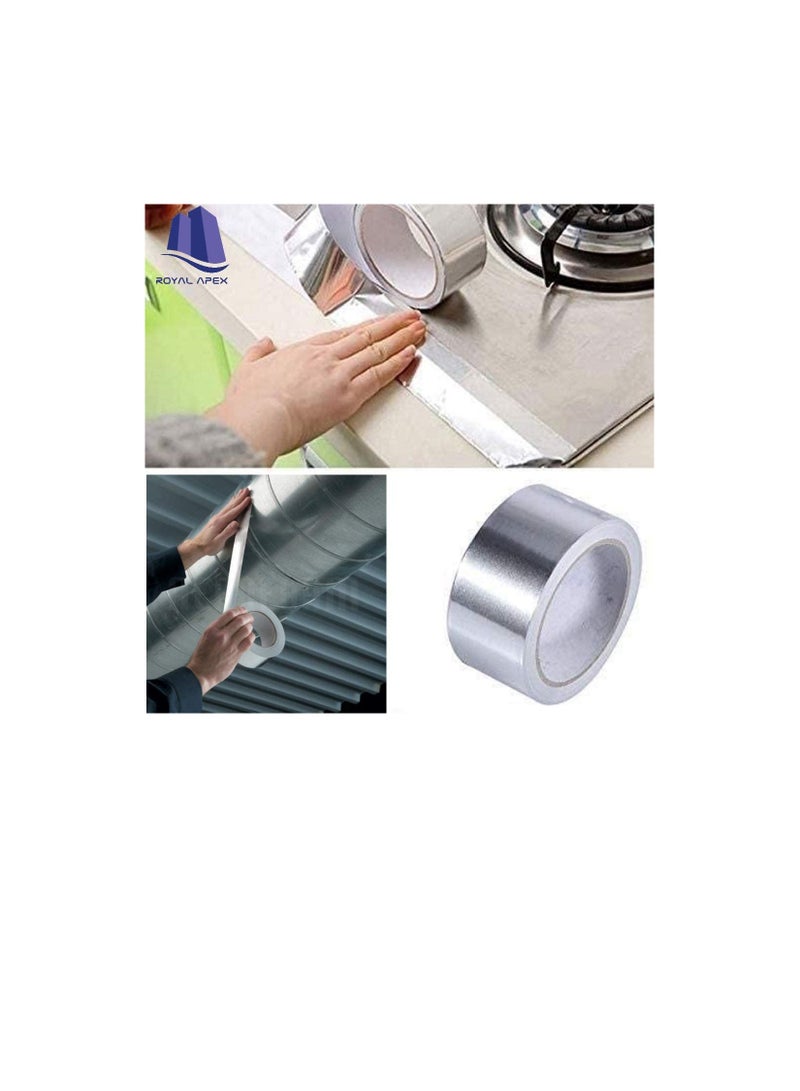 Multi-purpose Strong Aluminium Foil Adhesive Insulation Tape for Roof Leak, Surface Crack, Window Sill Gap, Pipe Rupture, Boat Sealing, Etc… (2 Inch - Pack of 2, Aluminium Tap) - Image 3