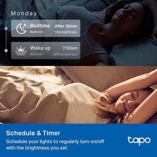 Tapo TP-Link Smart Light Bulbs, 16M Colors RGBW, Dimmable, Alexa Frustration-Free Setup, A19, 60W Equivalent, 800LM CRI>90, 2.4GHz WiFi only L531E - Image 5