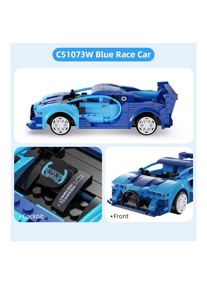 CaDA CaDA Remote Control Car Toy Building Blocks Blue Race Car(Dual Control) C51073W  - Image 5