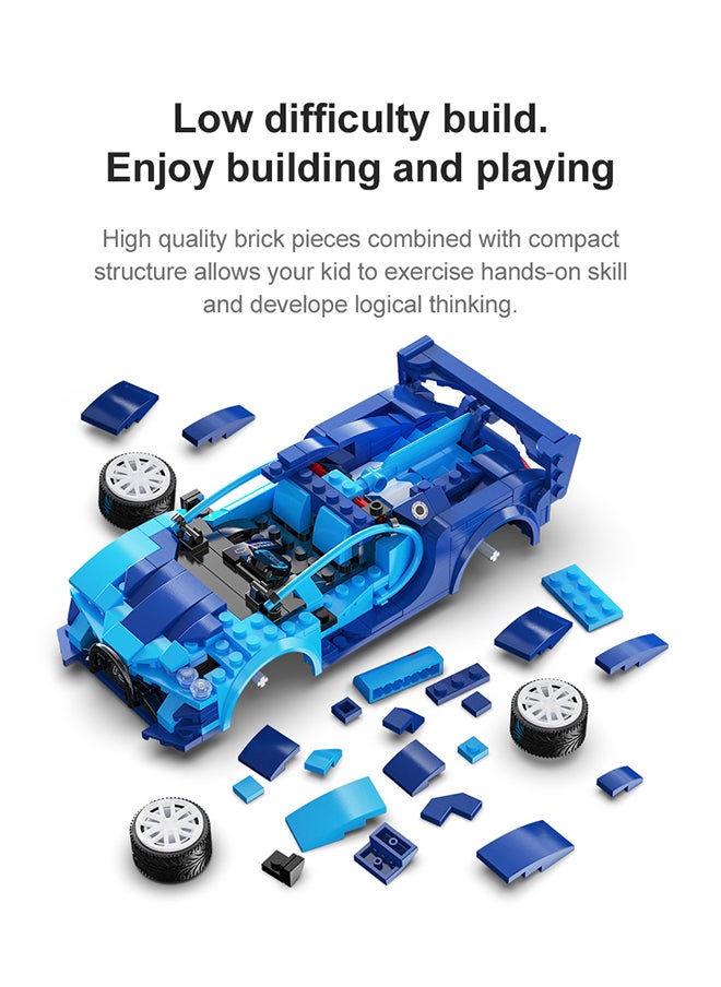 CaDA CaDA Remote Control Car Toy Building Blocks Blue Race Car(Dual Control) C51073W  - Image 3