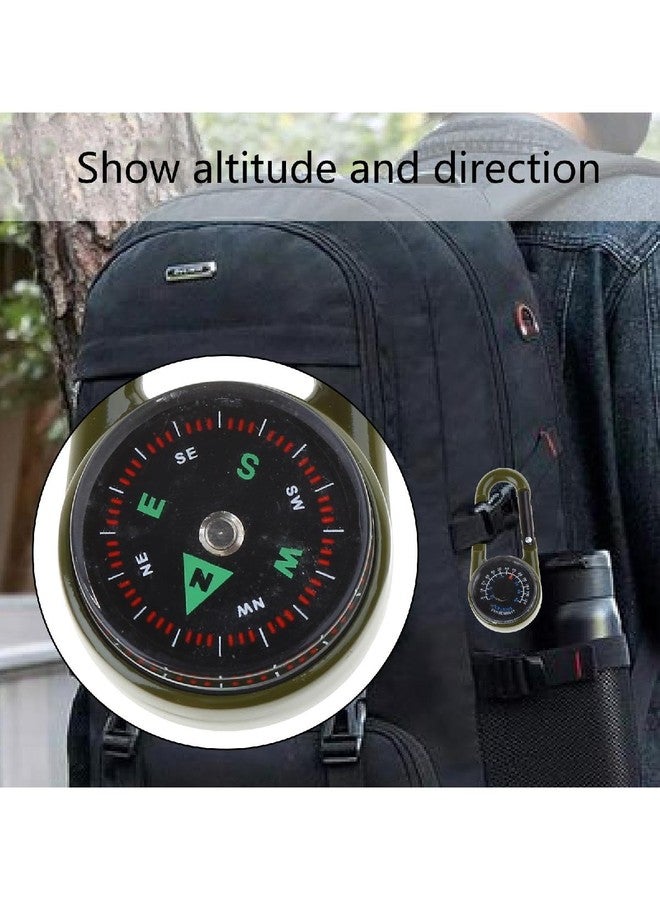 RDTGHY Outdoor Multifunctional Carabiner Clip with Thermometer Compass Dual Display Keychain for Hiking Camping Emergency Survival Gear - Image 4
