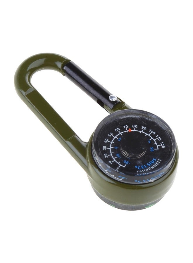 RDTGHY Outdoor Multifunctional Carabiner Clip with Thermometer Compass Dual Display Keychain for Hiking Camping Emergency Survival Gear - Image 1