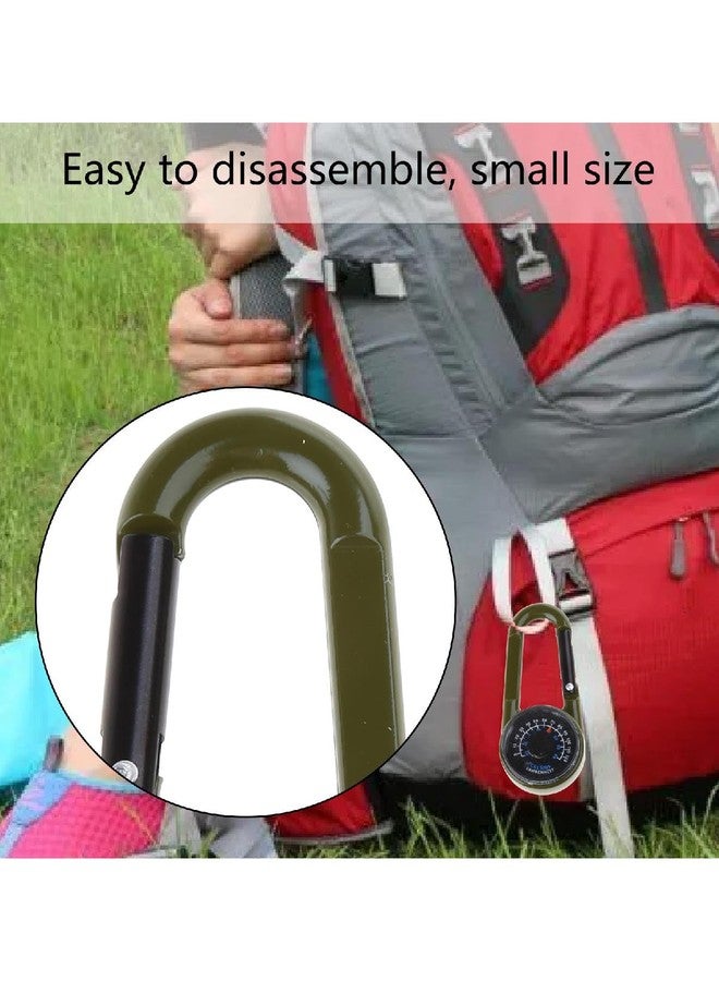 RDTGHY Outdoor Multifunctional Carabiner Clip with Thermometer Compass Dual Display Keychain for Hiking Camping Emergency Survival Gear - Image 5