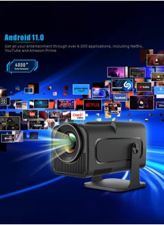 Generic Portable Projector 4K 1080P with 300 ANSI Lumens, Auto Keystone & Focus, 180° Rotation, WiFi 6/BT5.0, Android 11, Low Noise ≤25dB, Wireless iOS/Android Mirroring  - Image 4