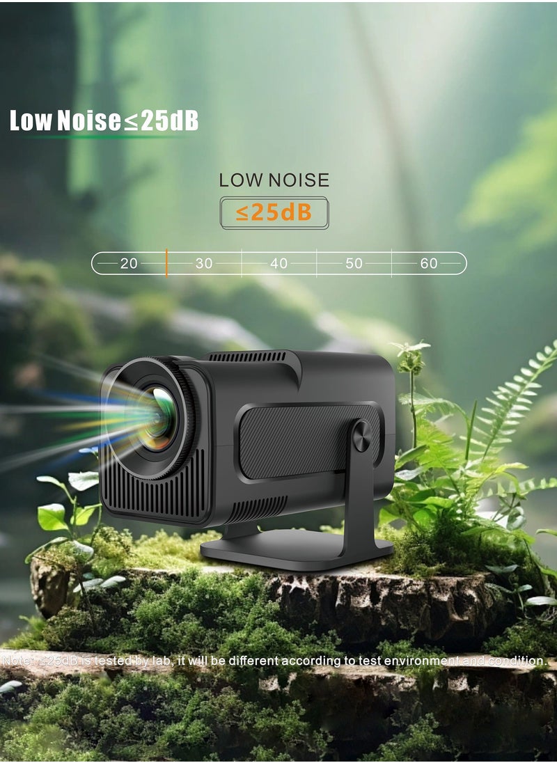 Generic - Portable Projector 4K 1080P with 300 ANSI Lumens, Auto Keystone & Focus, 180° Rotation, WiFi 6/BT5.0, Android 11, Low Noise ≤25dB, Wireless iOS/Android Mirroring - Image 1