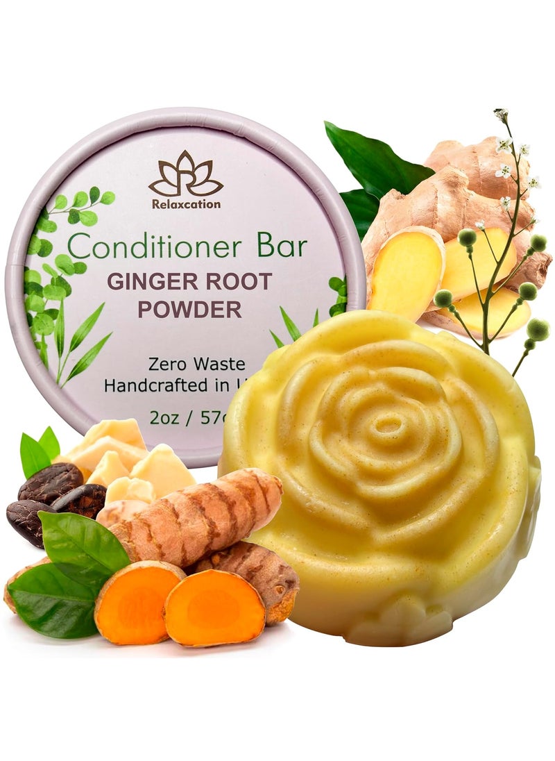 Relaxcation - Relaxcation Ginger Root  Camelina Oil Conditioner Bar Hydrating  Hair Growth Handmade in USA All Hair Type 1 Count - Image 1