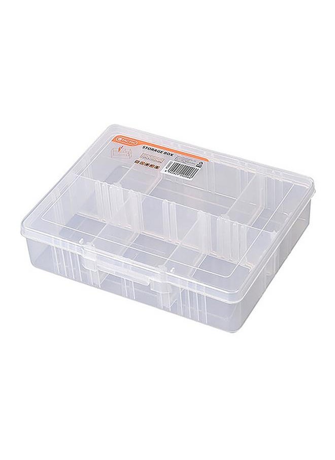 Tactix 6-Medium Compartment Removable Dividers Storage Box Clear 320003  - Image 3