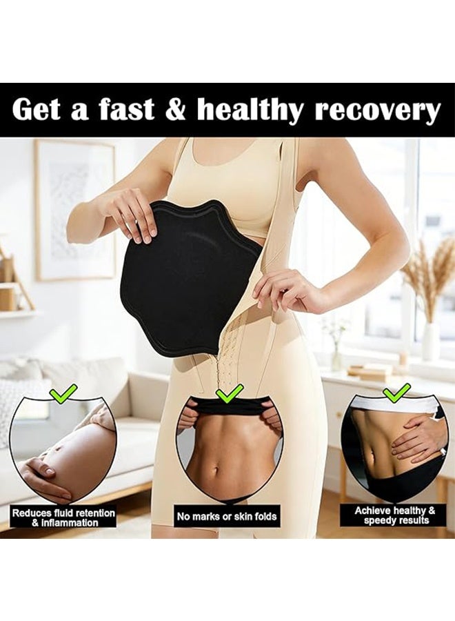 JS Lipo Foam Compression Ab Board, Post-Surgical Abdominal Support Board for Tummy Tuck and Liposuction Recovery, Ab Board Post Surgery Liposuction (Black) - Image 5