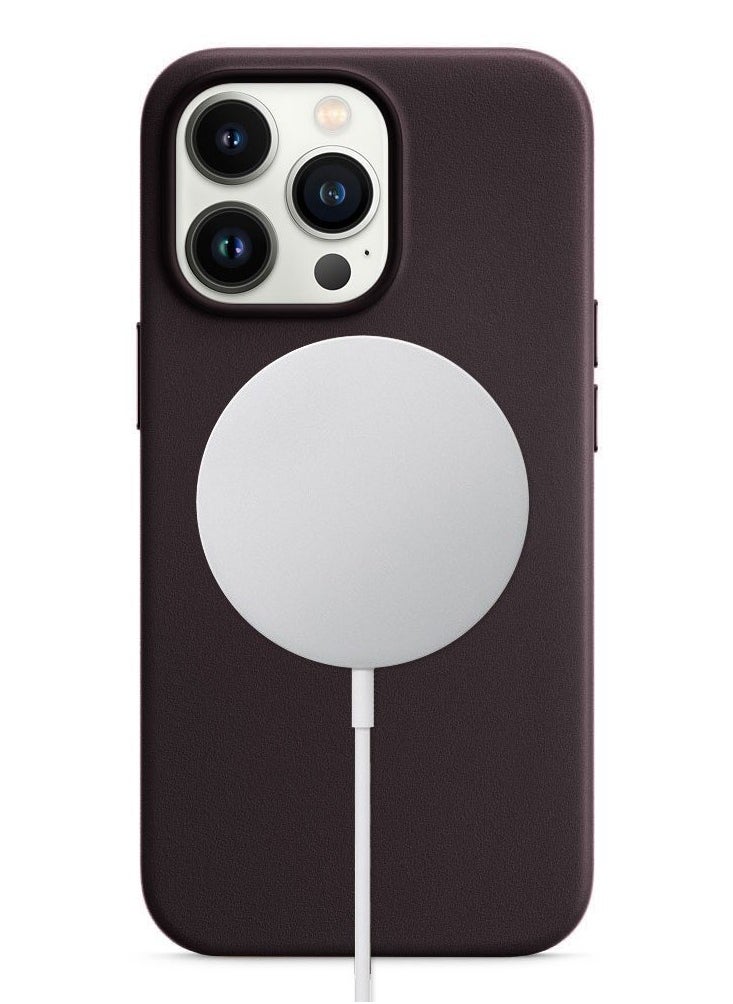 CATANES - CATANES iPhone 14 Pro Case And Cover Leather Case With MagSafe Purple - Image 1