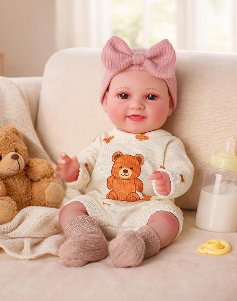 BABESIDE Baby Doll Girl 12Inch Realistic Baby Dolls Real Life Full Vinyl Toy with Accessories for 3 Year Old Girls Perfect for Pretend Play Ideal for Birthday Christmas - Image 3