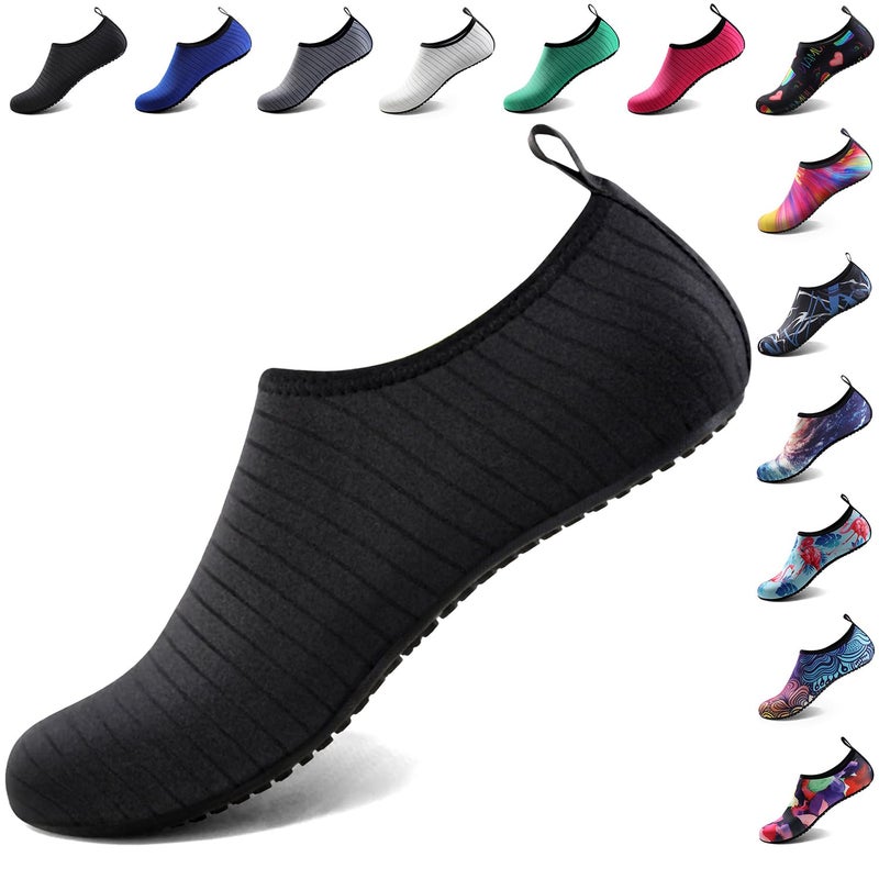 ATHMILE Water Shoes Men Women Quick-Dry Aqua Socks Swim Beach Barefoot Yoga Exercise Wear Sport Accessories Pool Camping Must Haves Adult Youth Size 13-14 Women/12-13 Men - Image 1