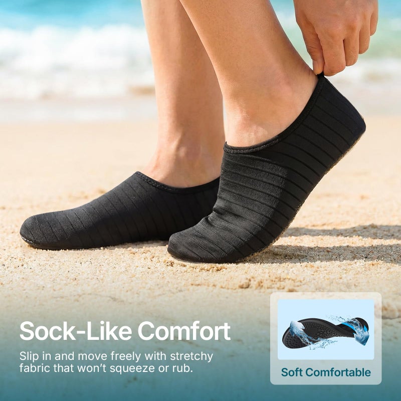 ATHMILE Water Shoes Men Women Quick-Dry Aqua Socks Swim Beach Barefoot Yoga Exercise Wear Sport Accessories Pool Camping Must Haves Adult Youth Size 13-14 Women/12-13 Men - Image 4