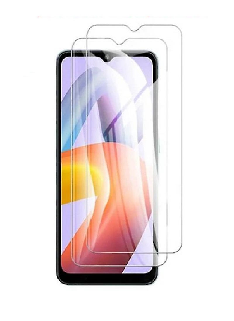 Super 2 Pieces Tempered Glass Screen Protector Clear Designed For Xiaomi Redmi A2 Full Screen Coverage And Bubble Free - Image 1