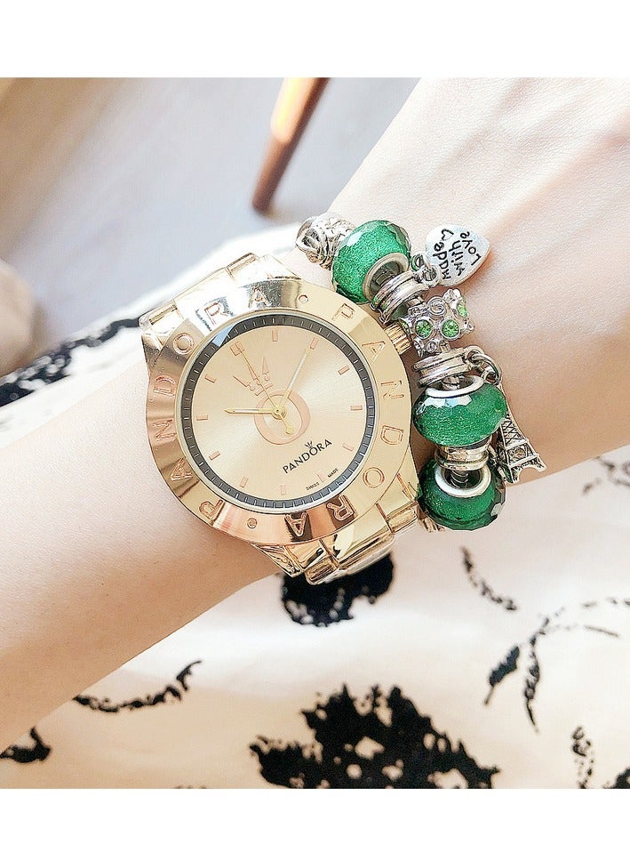 Pan Home New Round Turntable girls boys watch trend turntable fashion watch versatile alloy with quartz watch - Image 3