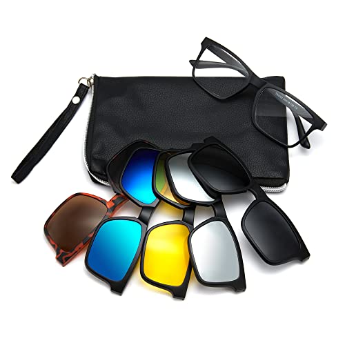 Cyxus Magnetic ClipOn Sunglasses for Men Women Polarized UV Protection TR Frame for Driving Outdoor P1204X02 - Image 1
