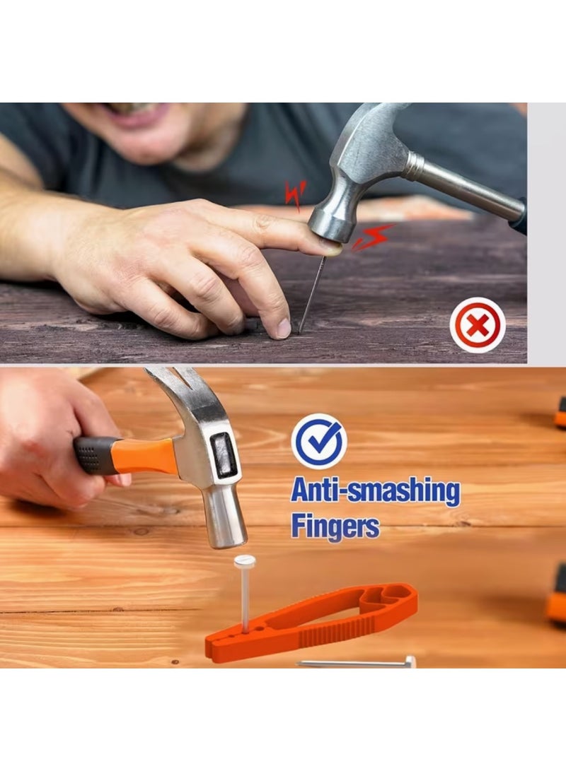 Ergonomic Nail Gripping Pliers Designed to Hold Nails Securely, Protecting Your Fingers While Hammering - Image 3