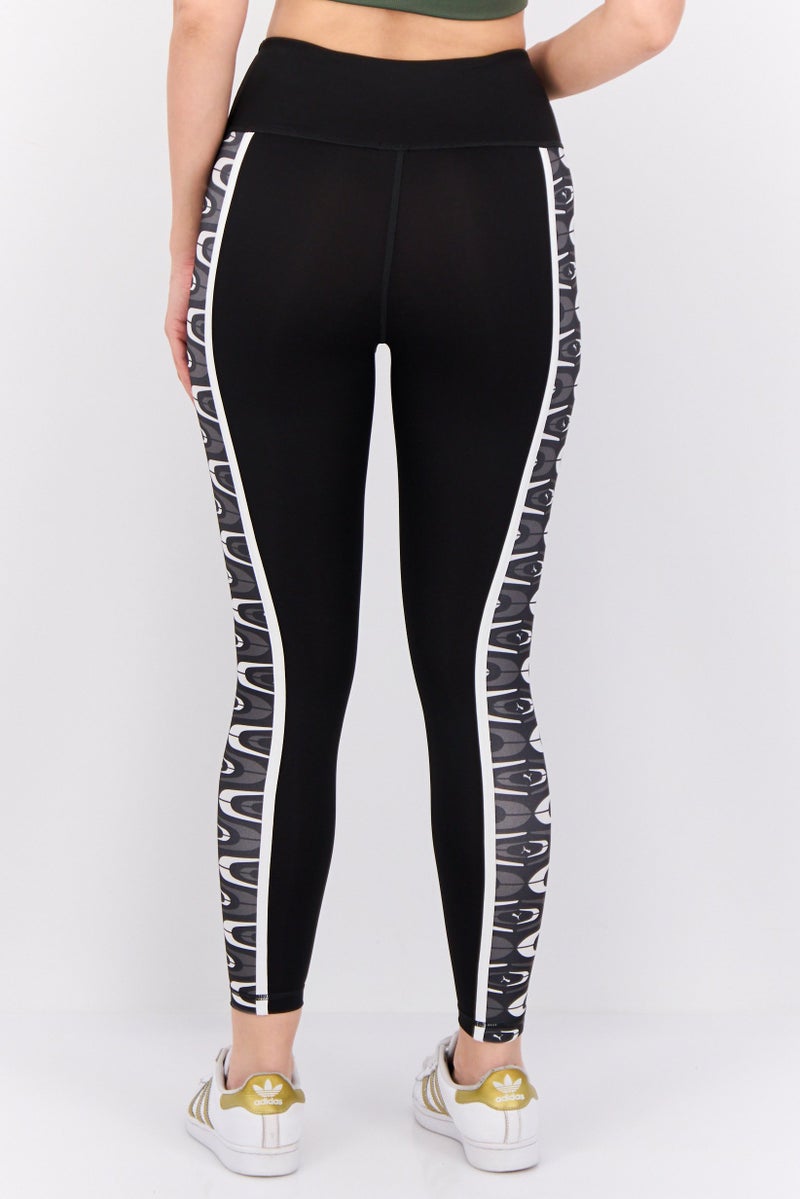 PUMA Women Sportswear Fit 7/8 Training Leggings, Black/White  - Image 3