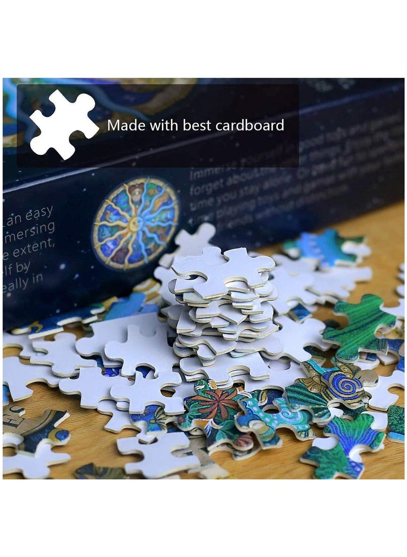 Round Jigsaw, Puzzle for Adults Zodiac Horoscope Puzzle Puzzles For Adults 500 Piece DIY Constellation Circular Jigsaw Puzzles - Image 4