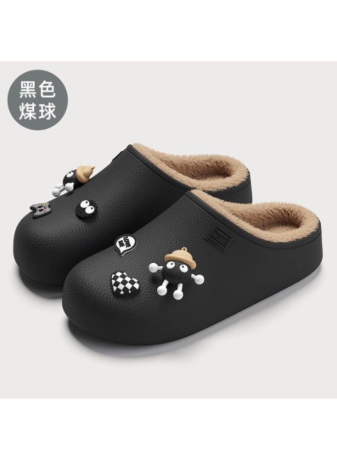 Eva waterproof cotton slippers - indoor home furnishing, warm and plush, suitable for winter, anti-slip cotton slippers