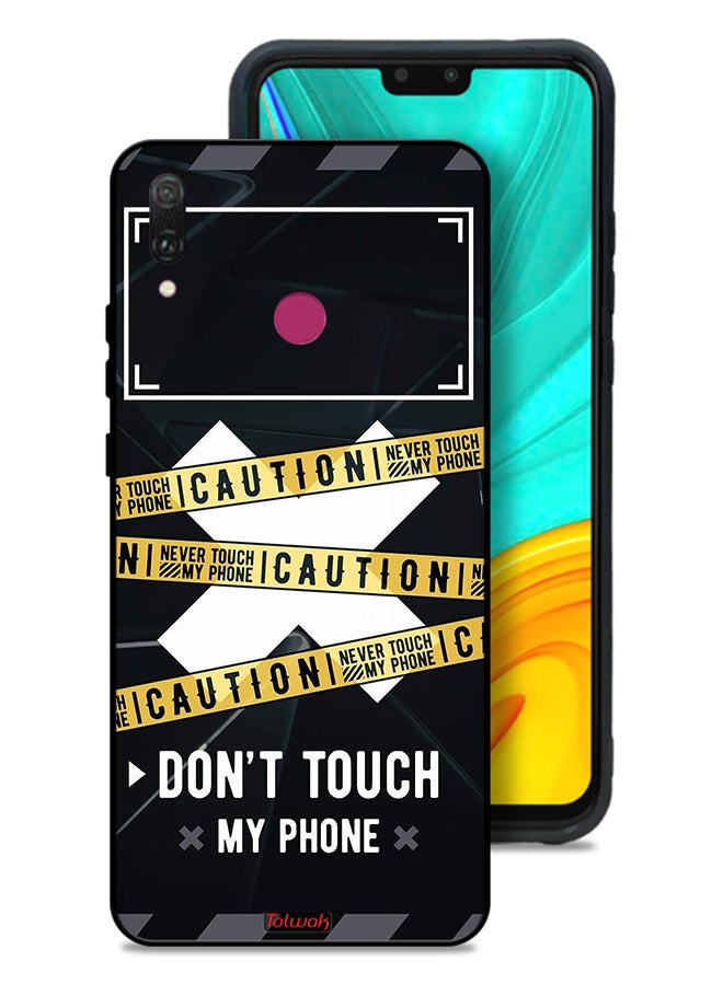 Tolwak Huawei Y9 (2019) Protective Case Cover Caution Never Touch My Phone - Image 1