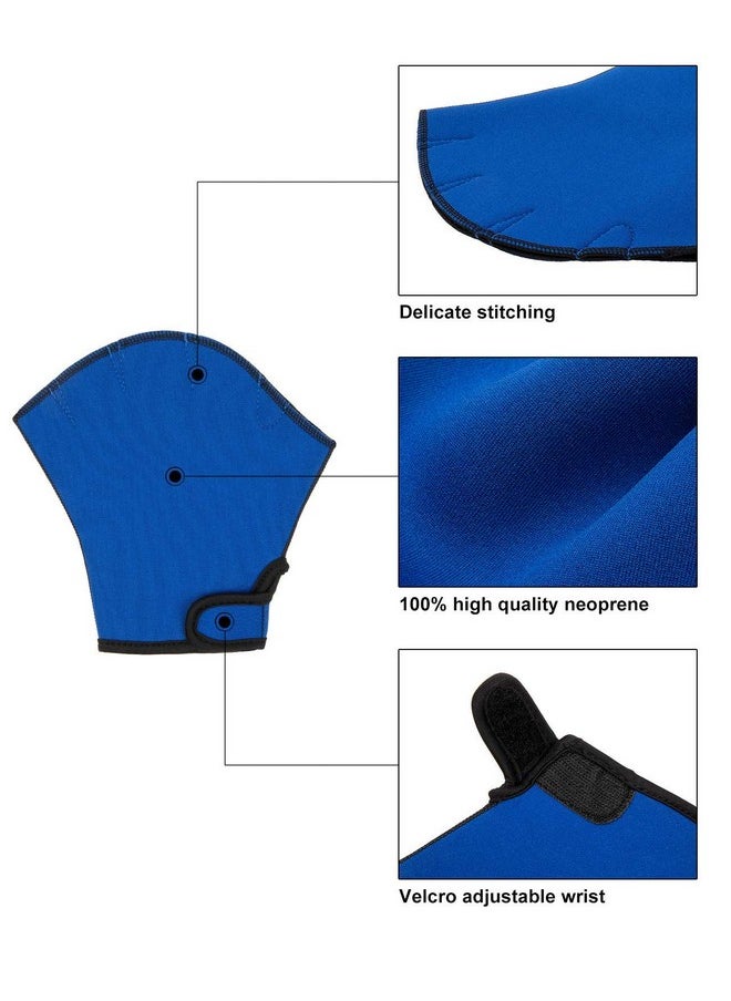 FitsT4 Sports - Aqua Gloves Webbed Paddle Swim Gloves Fitness Water Aerobics And Swimming Resistance Training Gloves For Men Women Children - Image 1