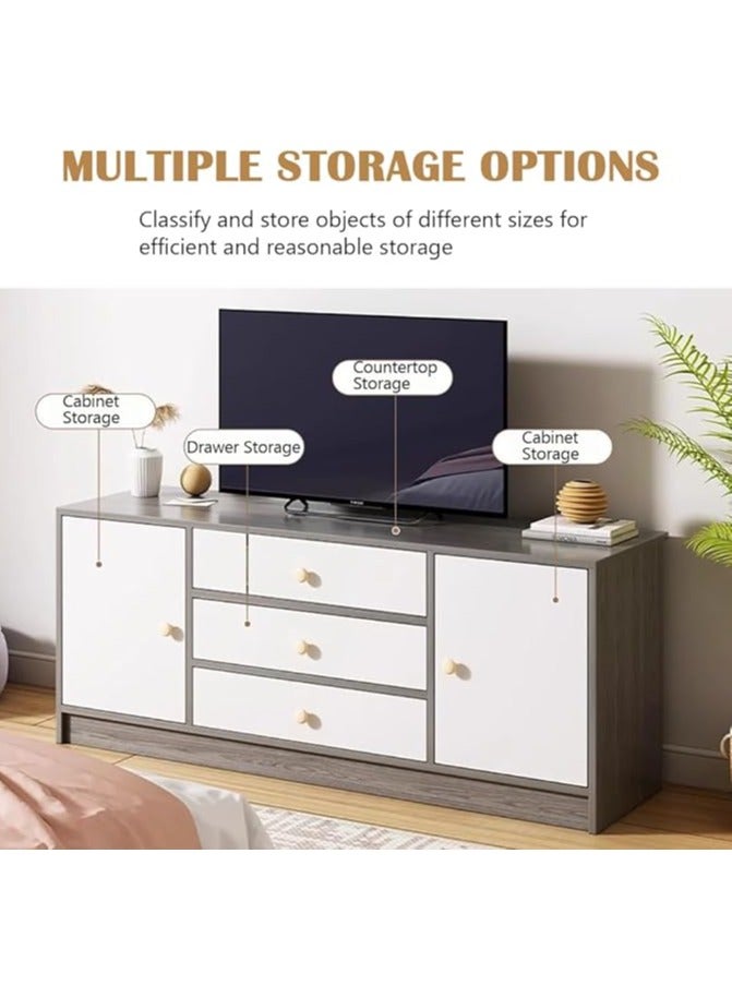 تلفزيون مجلس الوزراء غرفة نوم مجلس الوزراء غرفة المعيشة الحديثة التلفزيون حامل مع باب مجلس الوزراء الأدراج ( 140 * 29 * 54cm ) - Image 5