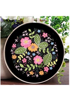 KASTWAVE Embroidery Starter Kit with Pattern and Instructions, 3 Sets Cross Stitch Kit Include Embroidery Clothes with Plants Flowers Pattern, Embroidery Hoops, Color Threads and Tools Set  - Image 5