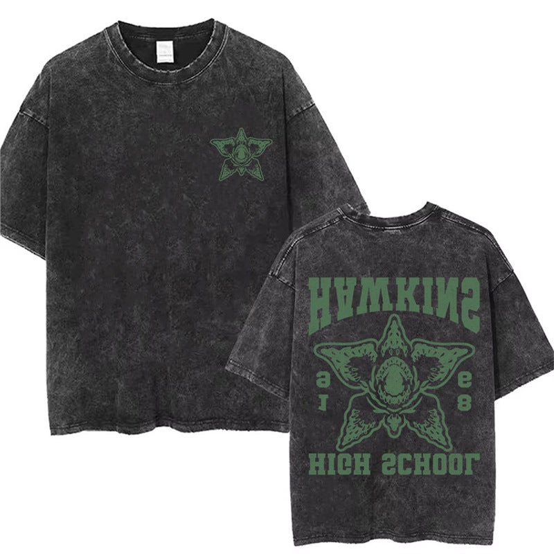 Eddie Munson Vintage Washed T Shirts The Demogorgon - Image 1