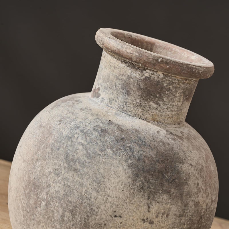 SIDUCAL Ceramic Rustic Farmhouse Vase | 6 Inch Pottery Decorative Flower Vase for Home Decor | Boho Vase | Terracotta Vase for Table  Living Room  Bathroom Decoration  Shelf Decor  Mantel - Image 5