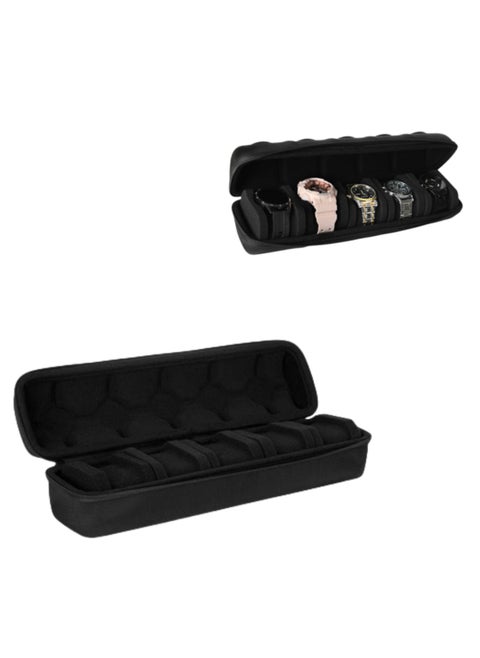 Portable bezel with zip for five cases and sponge cushion for normal height watches and smart watches